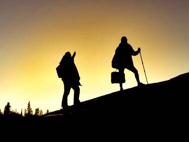 Sunset climb Pothole Dome.